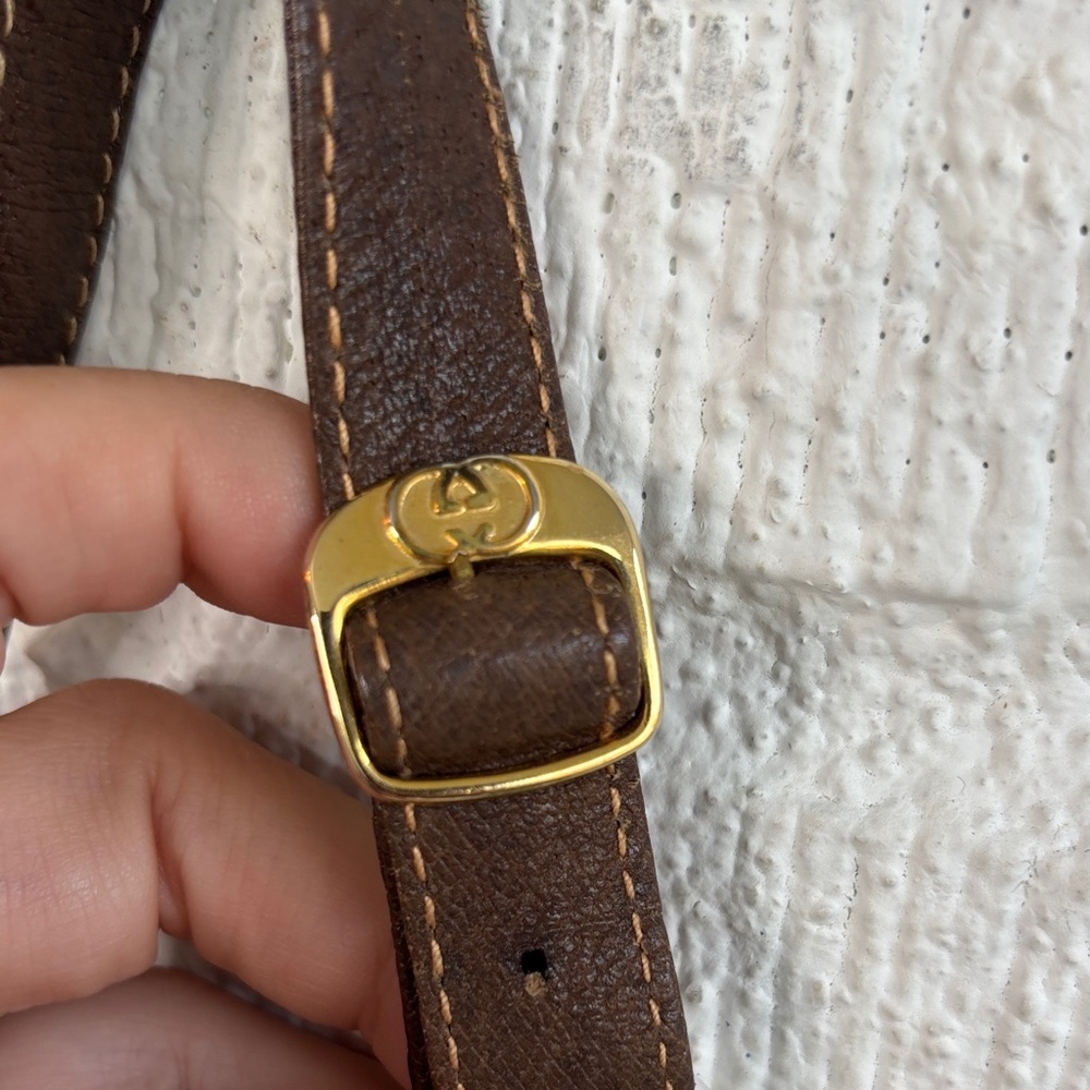 Gucci Canvas GG Guccissima Brown Patterned Envelope Messenger Bag - Picture 2 of 11